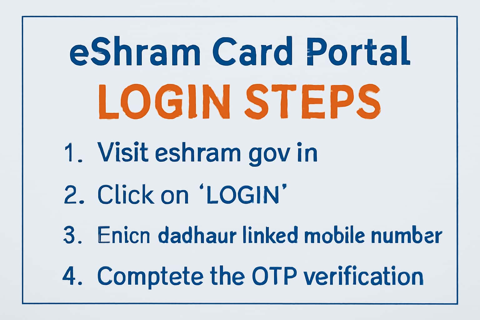eShram Card Portal Login Steps